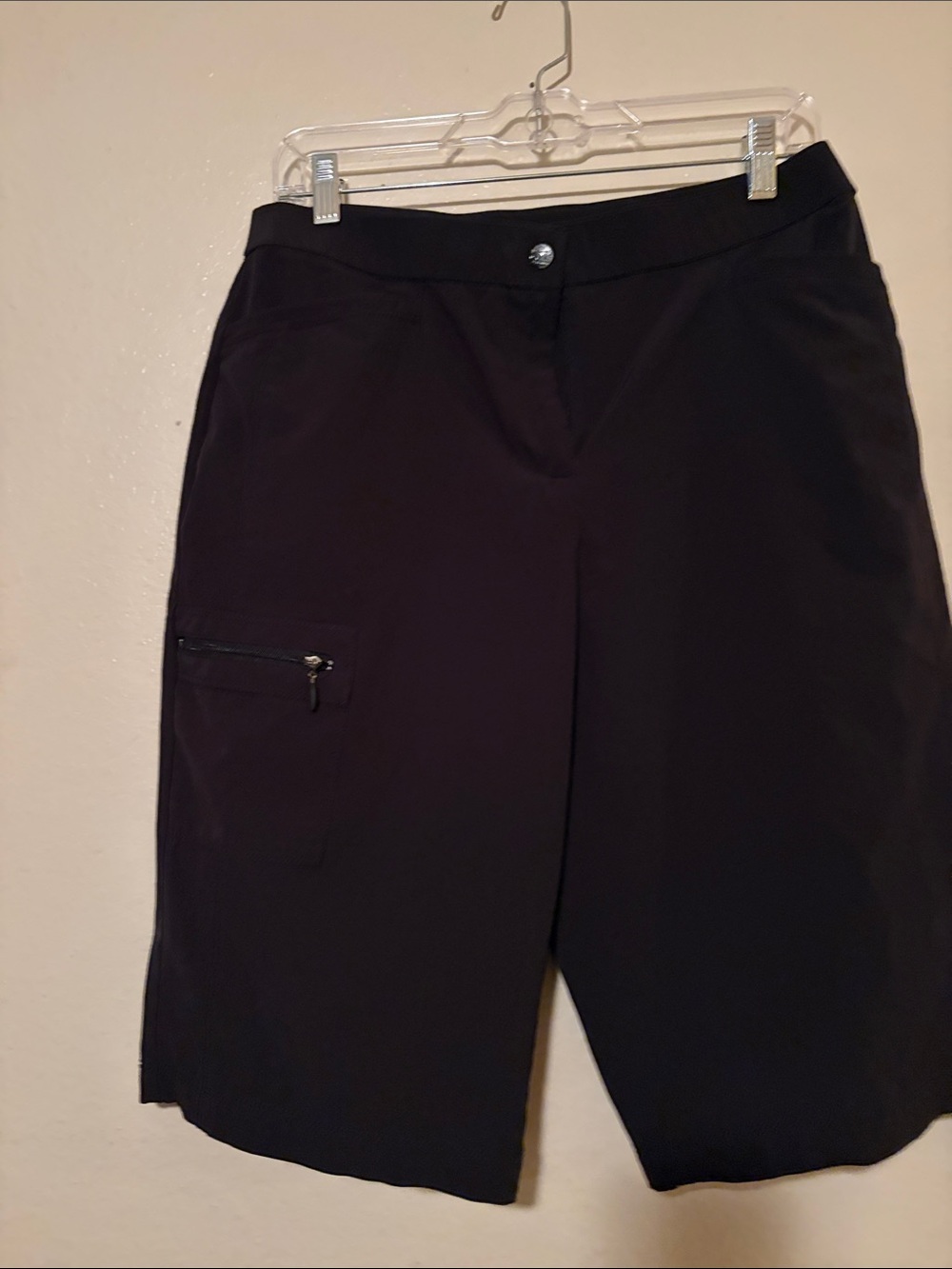 Men's Flat Front Cargo Shorts - Black
